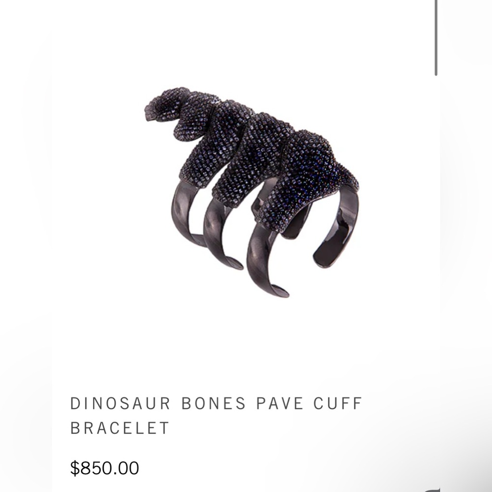 nOir Jewelry Black Fossil-Inspired Cuff Bracelet